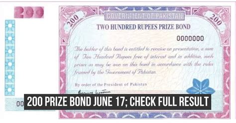 200 prize bond June 17, 2024: Check complete draw results here.